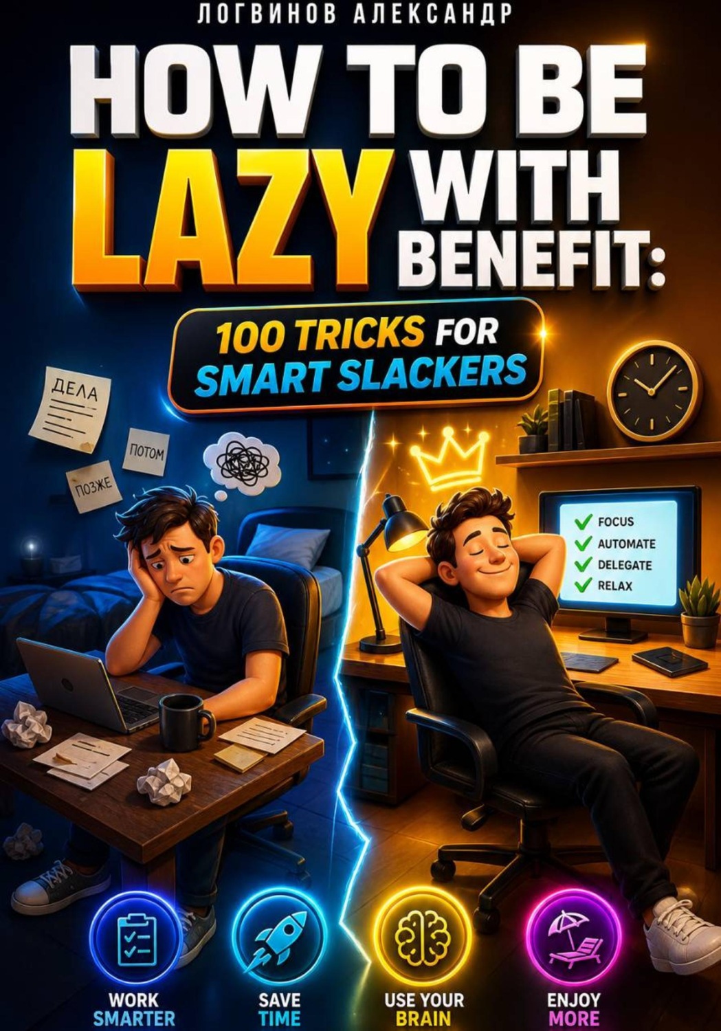 Обложка книги «How to Be Lazy with Benefit: 100 Tricks for Smart Slackers»