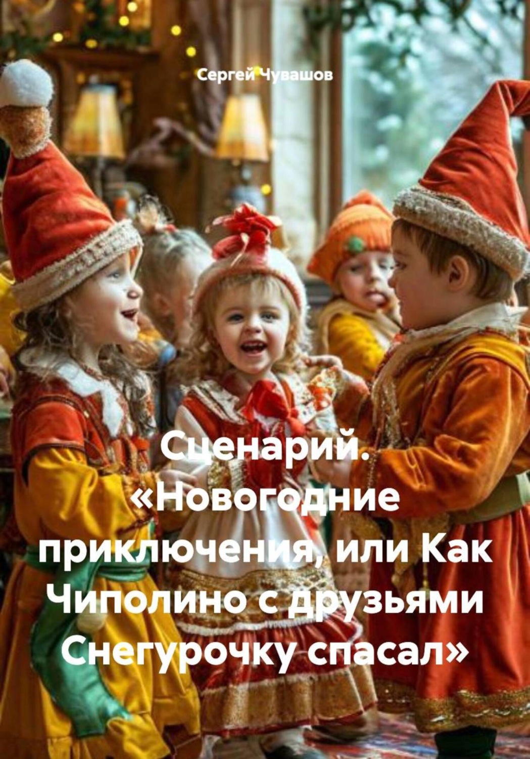 Обложка книги «Сценарий. «Новогодние приключения, или Как Чиполино с друзьями Снегурочку спасал»»