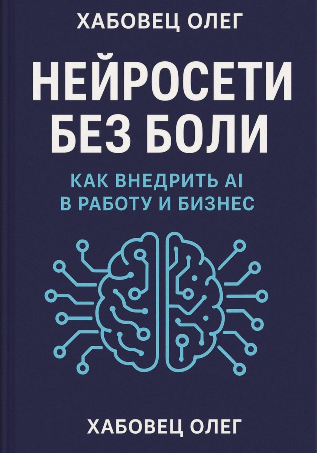 Обложка книги «Нейросети без боли: как внедрить AI в работу и бизнес»