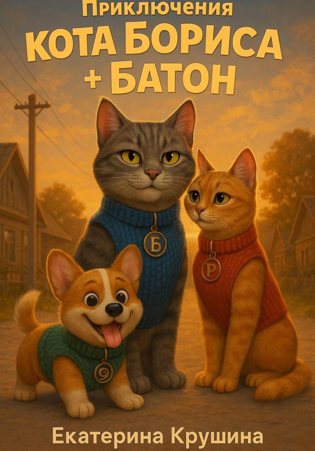 Обложка книги «Приключения кота Бориса + Батон»