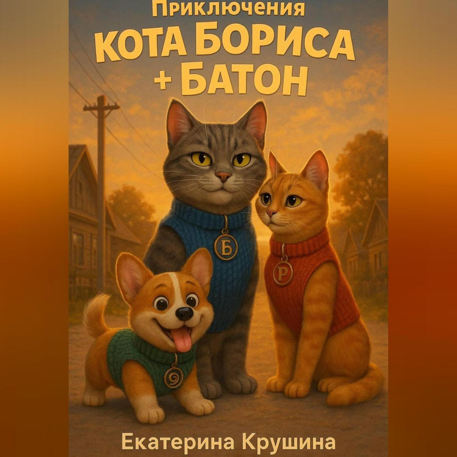 Обложка книги «Приключения кота Бориса + Батон»