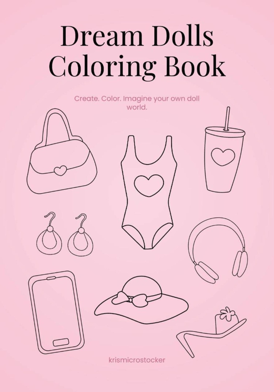 Обложка книги «Dream dolls coloring book»