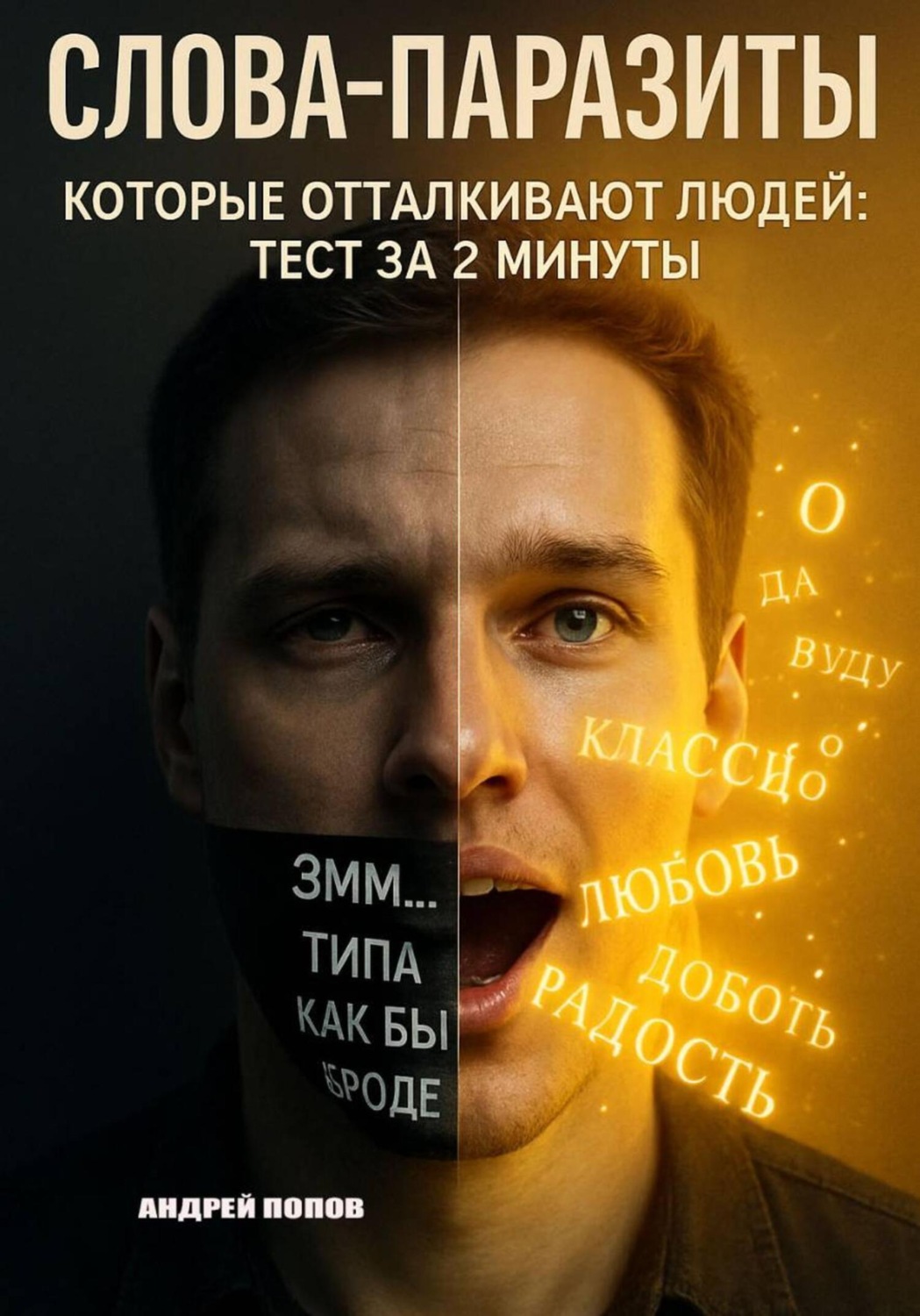 Обложка книги «Слова-паразиты, которые отталкивают людей: тест за 2 минуты»