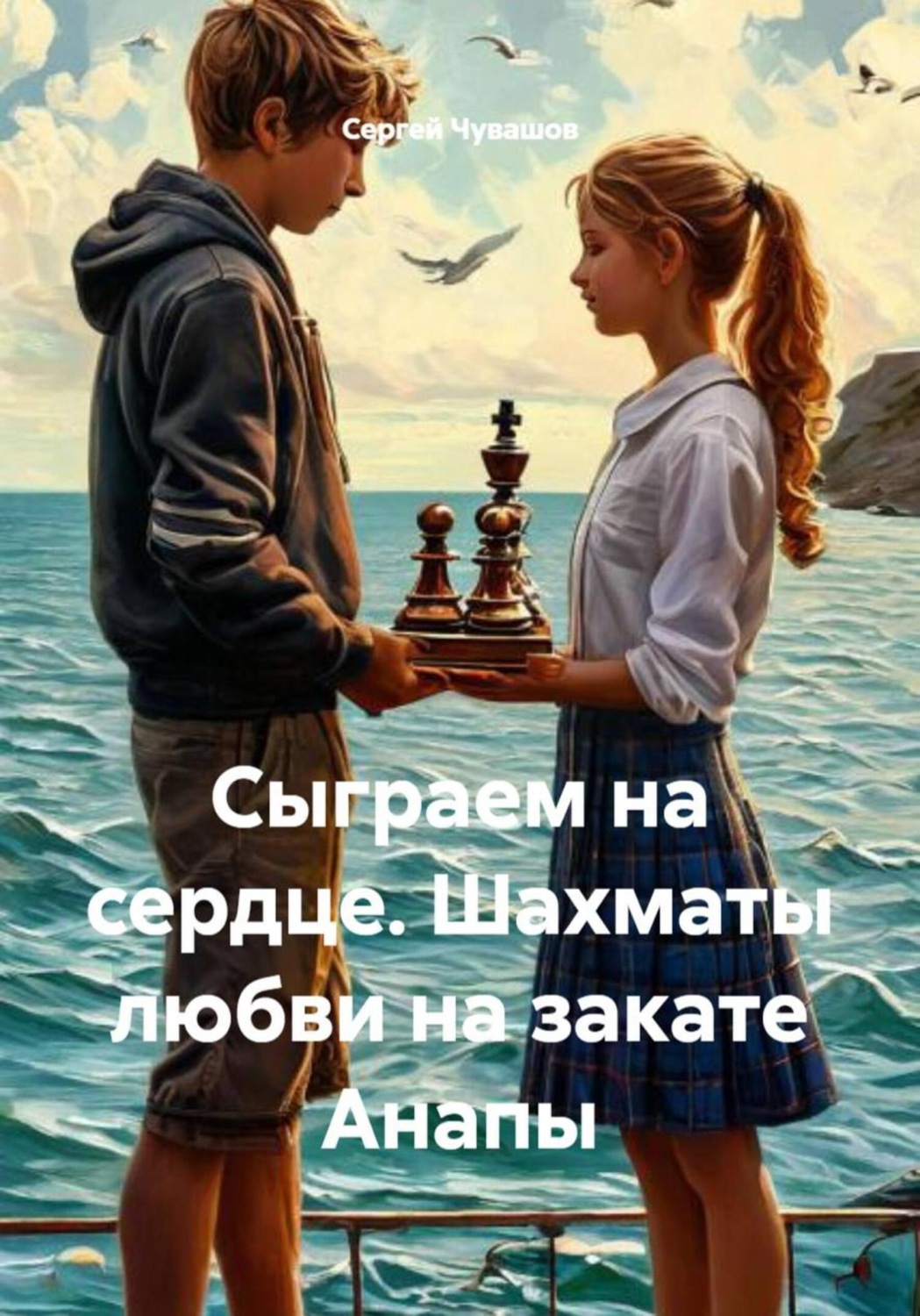 Обложка книги «Сыграем на сердце. Шахматы любви на закате Анапы»