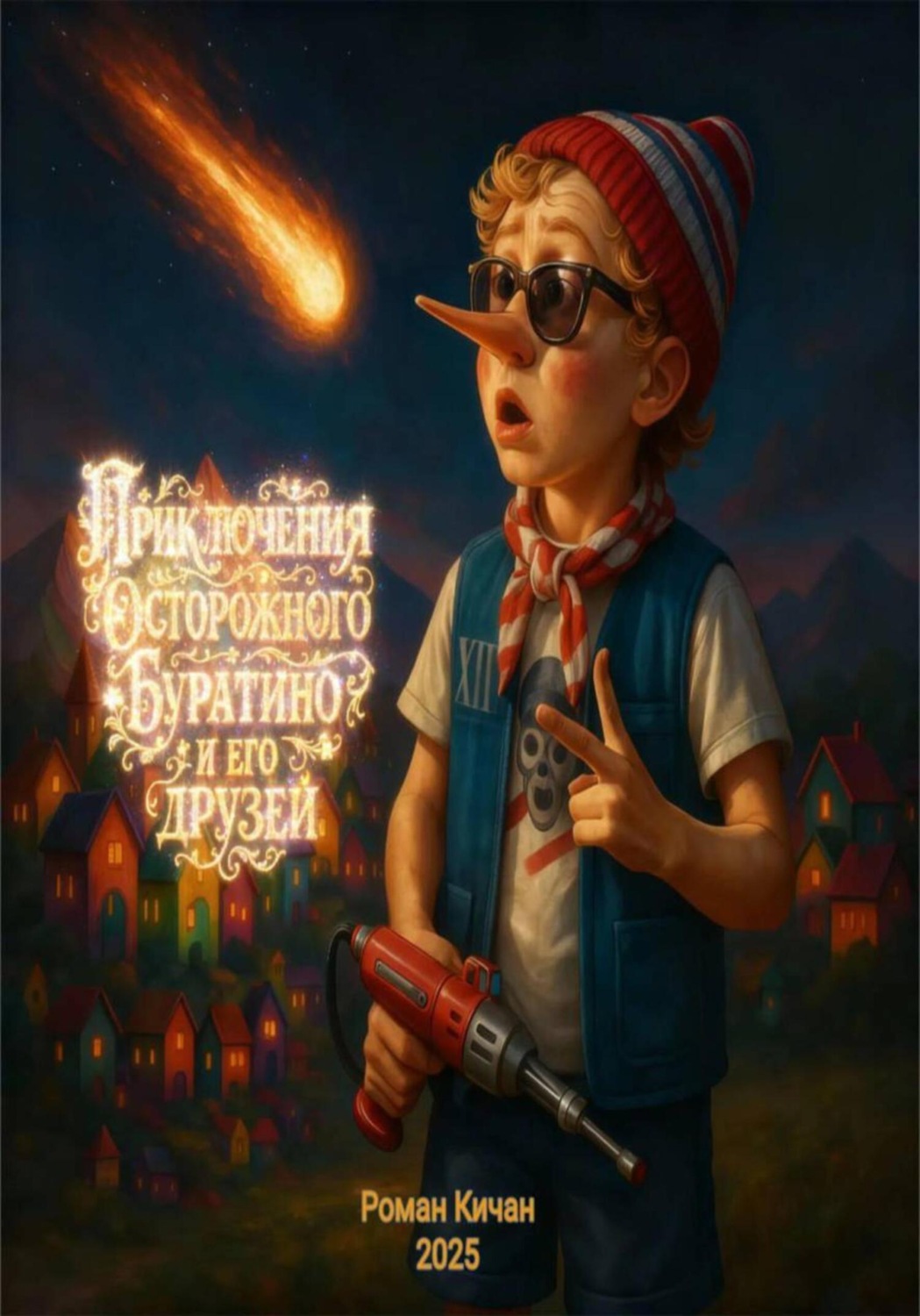 Обложка книги «Приключения Осторожного Буратино и его 12 Друзей»