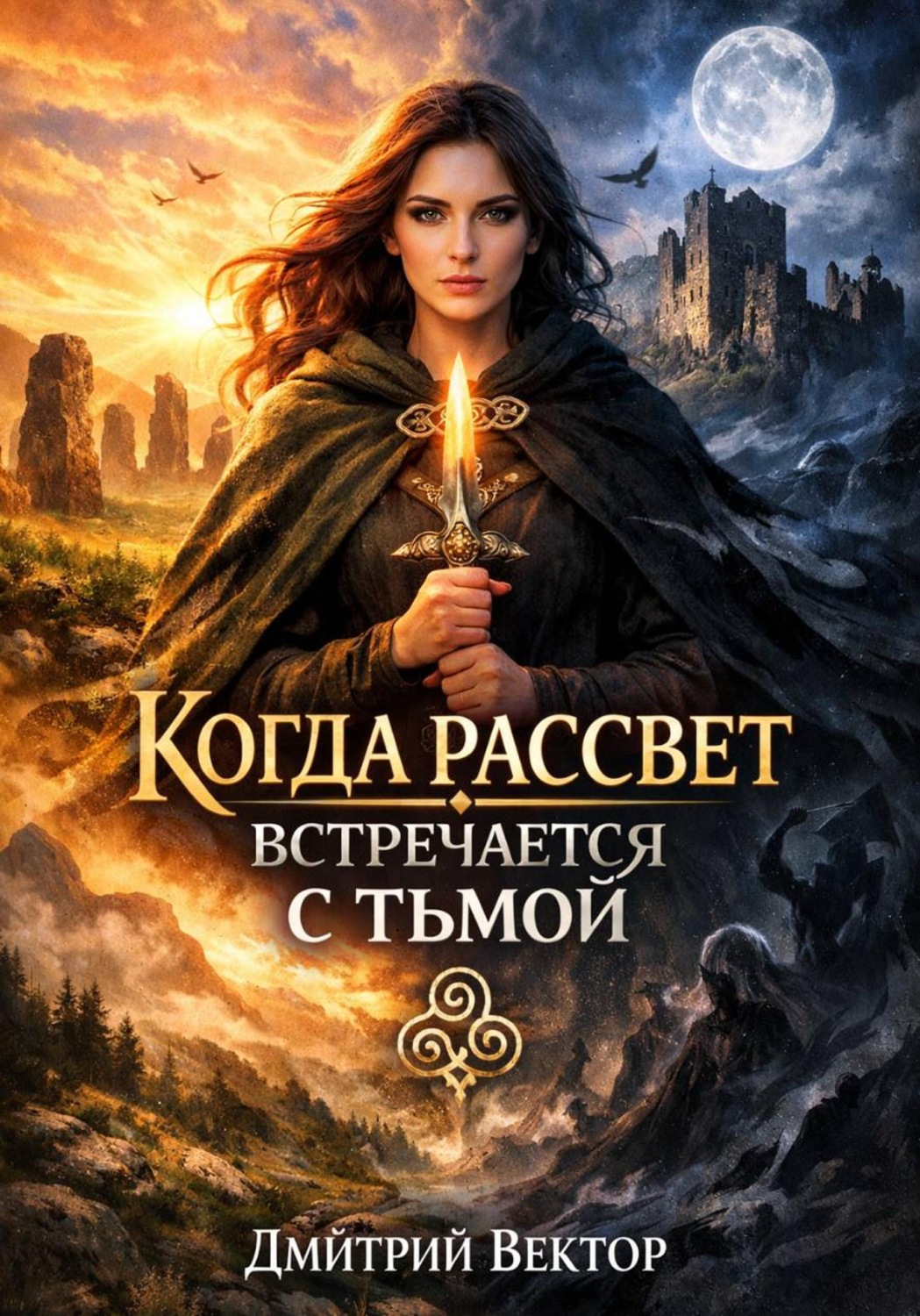 Обложка книги «Когда рассвет встречается с тьмой»