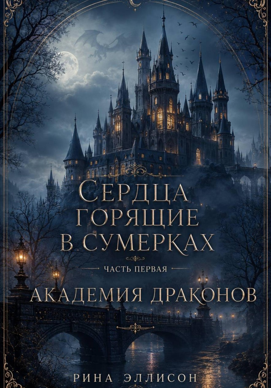Обложка книги «Сердца, горящие в сумерках. Часть первая. Академия драконов»