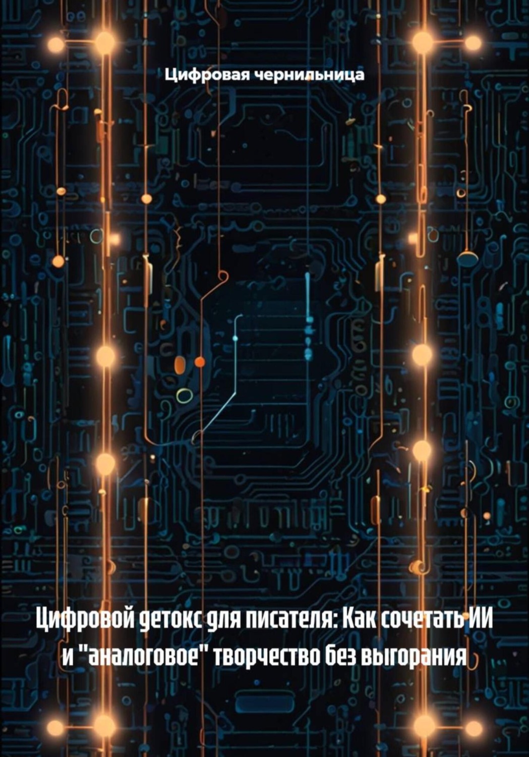 Обложка книги «Цифровой детокс для писателя: Как сочетать ИИ и «аналоговое» творчество без выгорания»