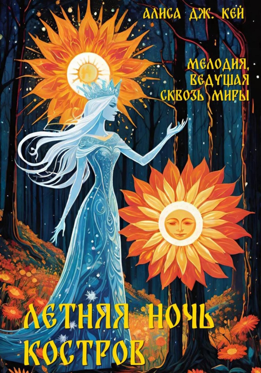 Обложка книги «Летняя ночь костров: мелодия, ведущая сквозь миры»