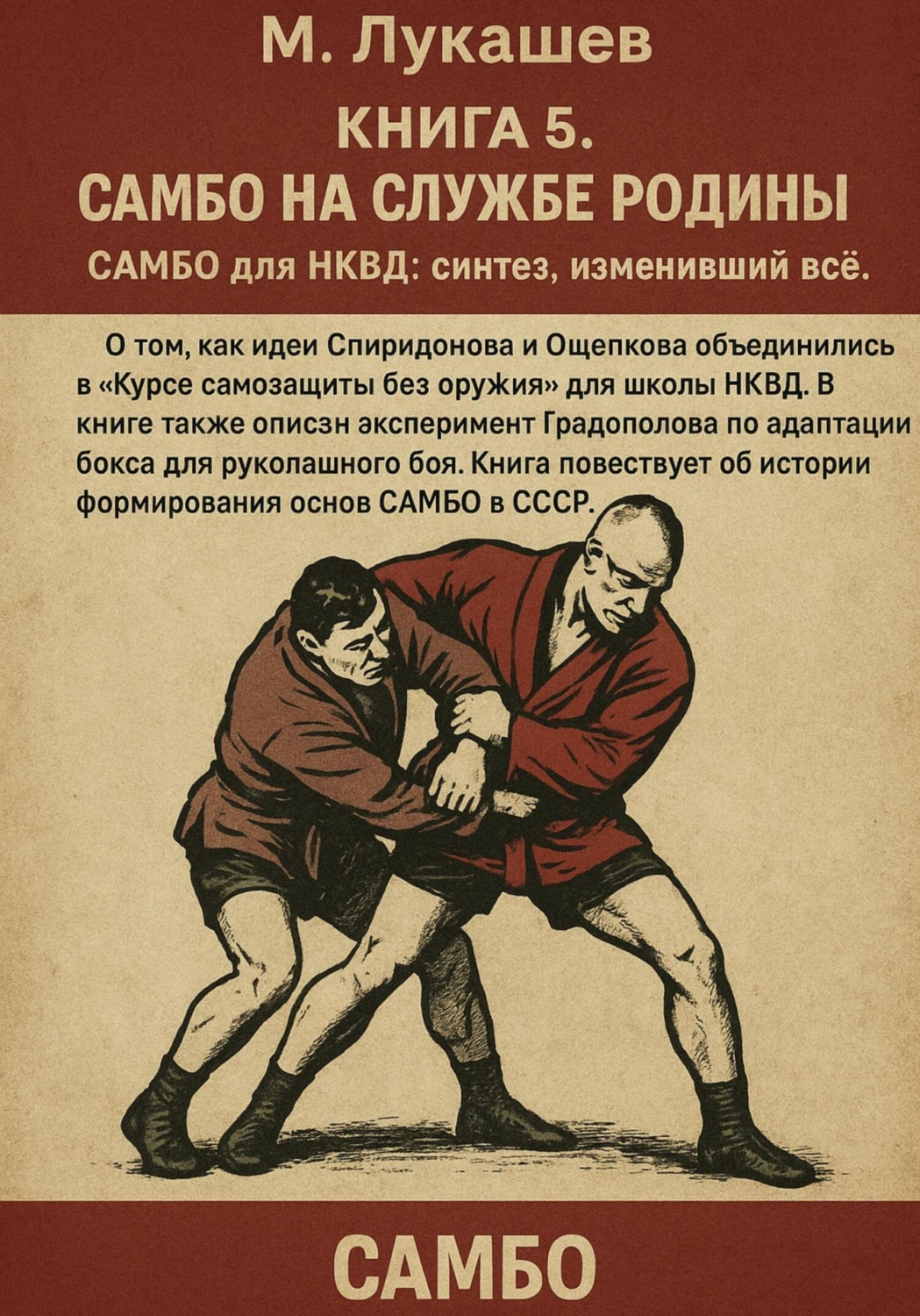 Обложка книги «Самбо на службе Родине»