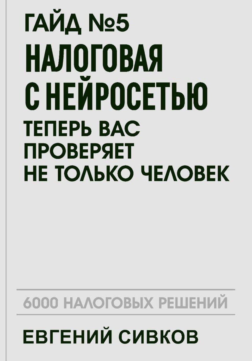 Обложка книги «Гайд №5: Налоговая с нейросетью: теперь вас проверяет не только человек»