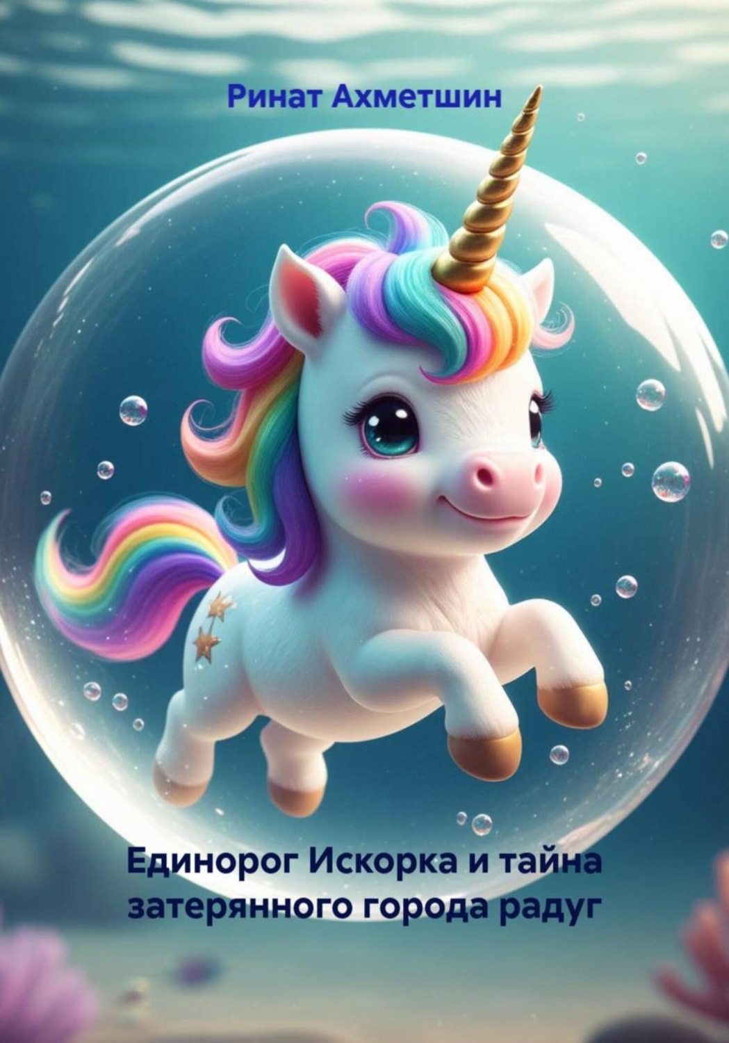 Обложка книги «Единорог Искорка и тайна затерянного города радуг»