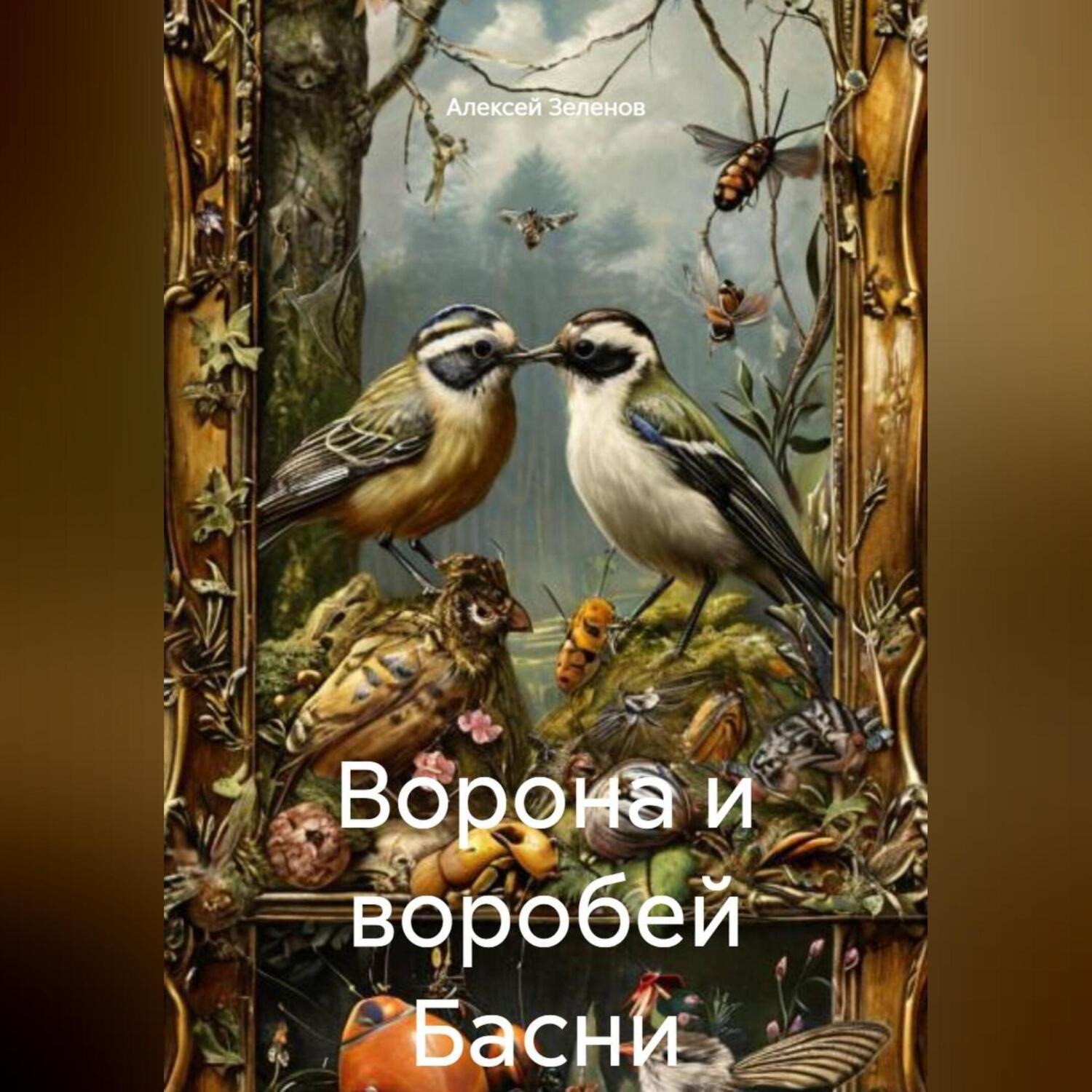 Обложка книги «Ворона и воробей Басни»