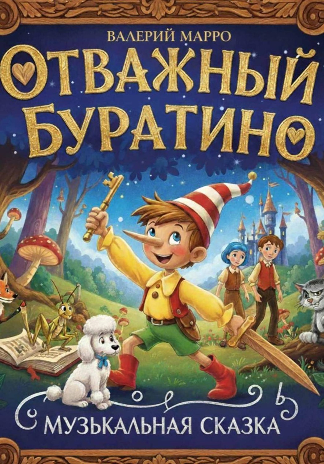 Обложка книги «Отважный Буратино. Музыкальная сказка»