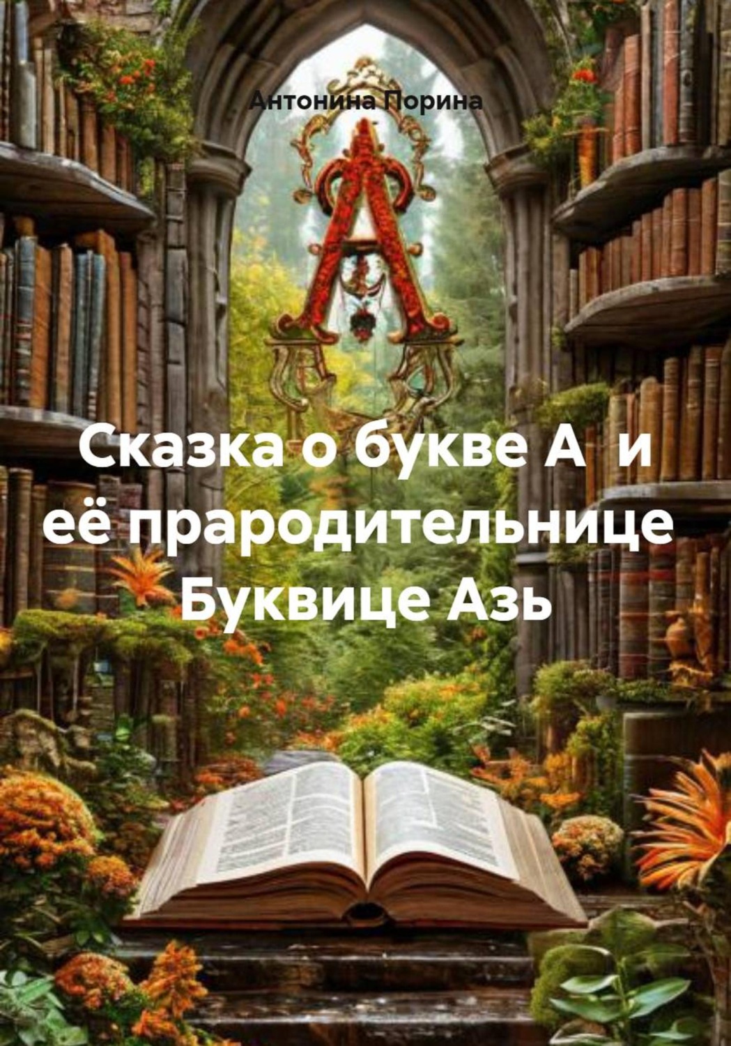 Обложка книги «Сказка о букве А и её прародительнице Буквице Азь»
