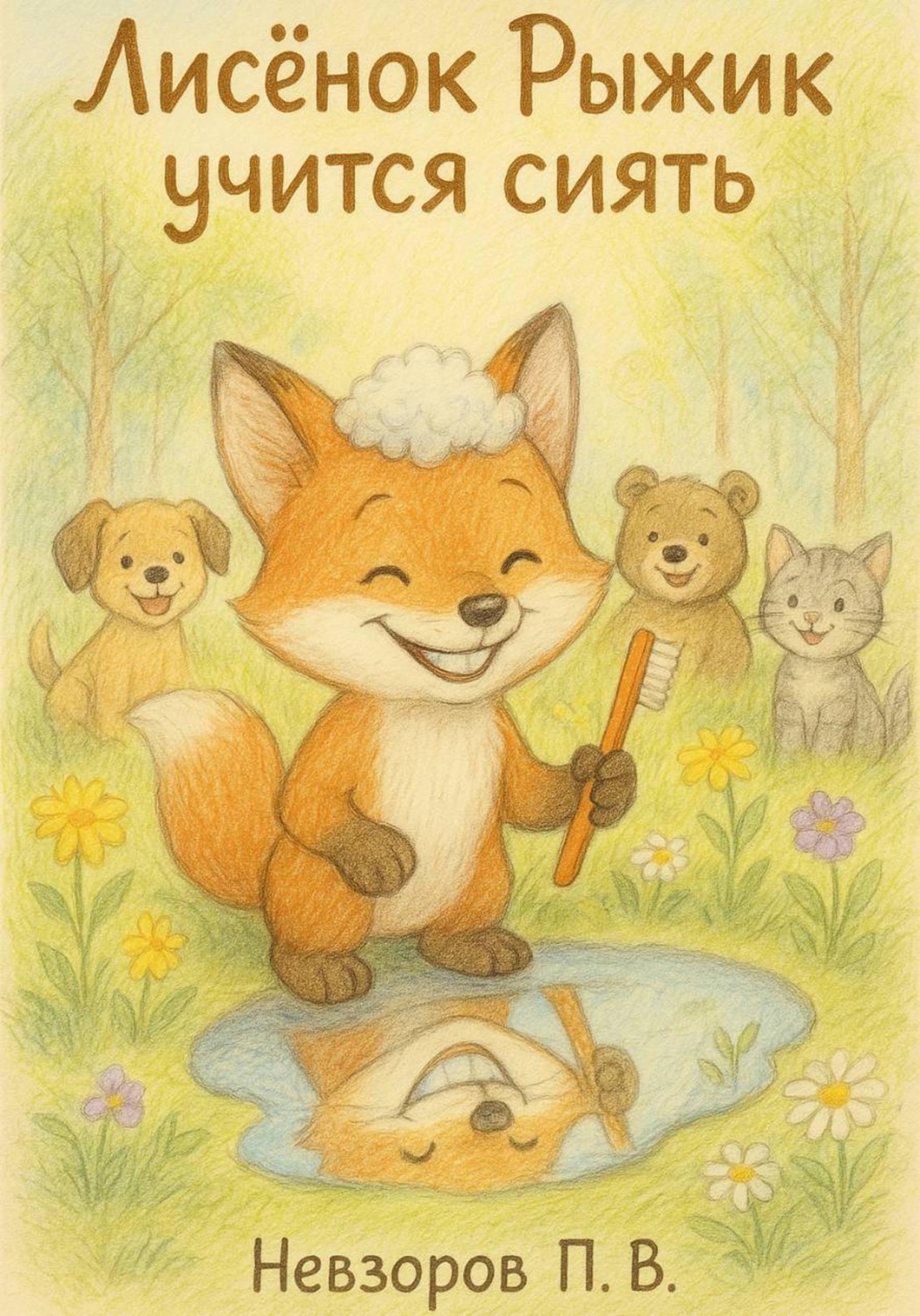 Обложка книги «Лисенок Рыжик учится сиять»