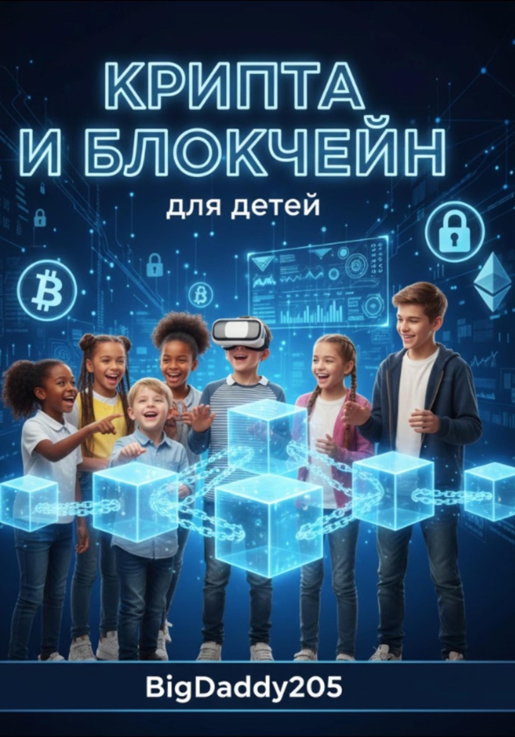 Обложка книги «Крипта и блокчейн для детей»