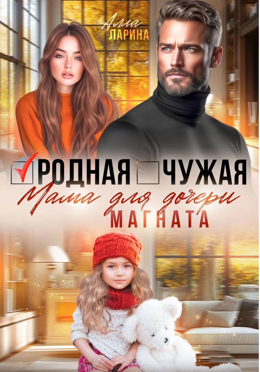 Обложка книги «Родная чужая мама для дочери магната»