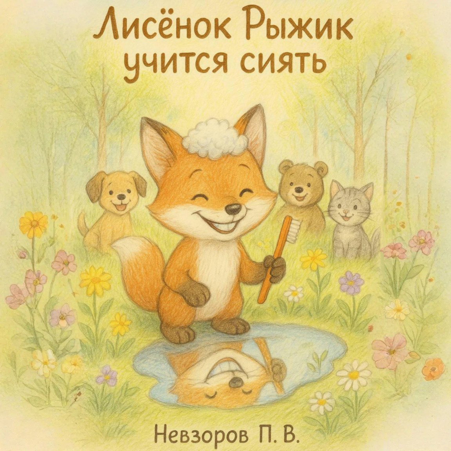 Обложка книги «Лисенок Рыжик учится сиять»