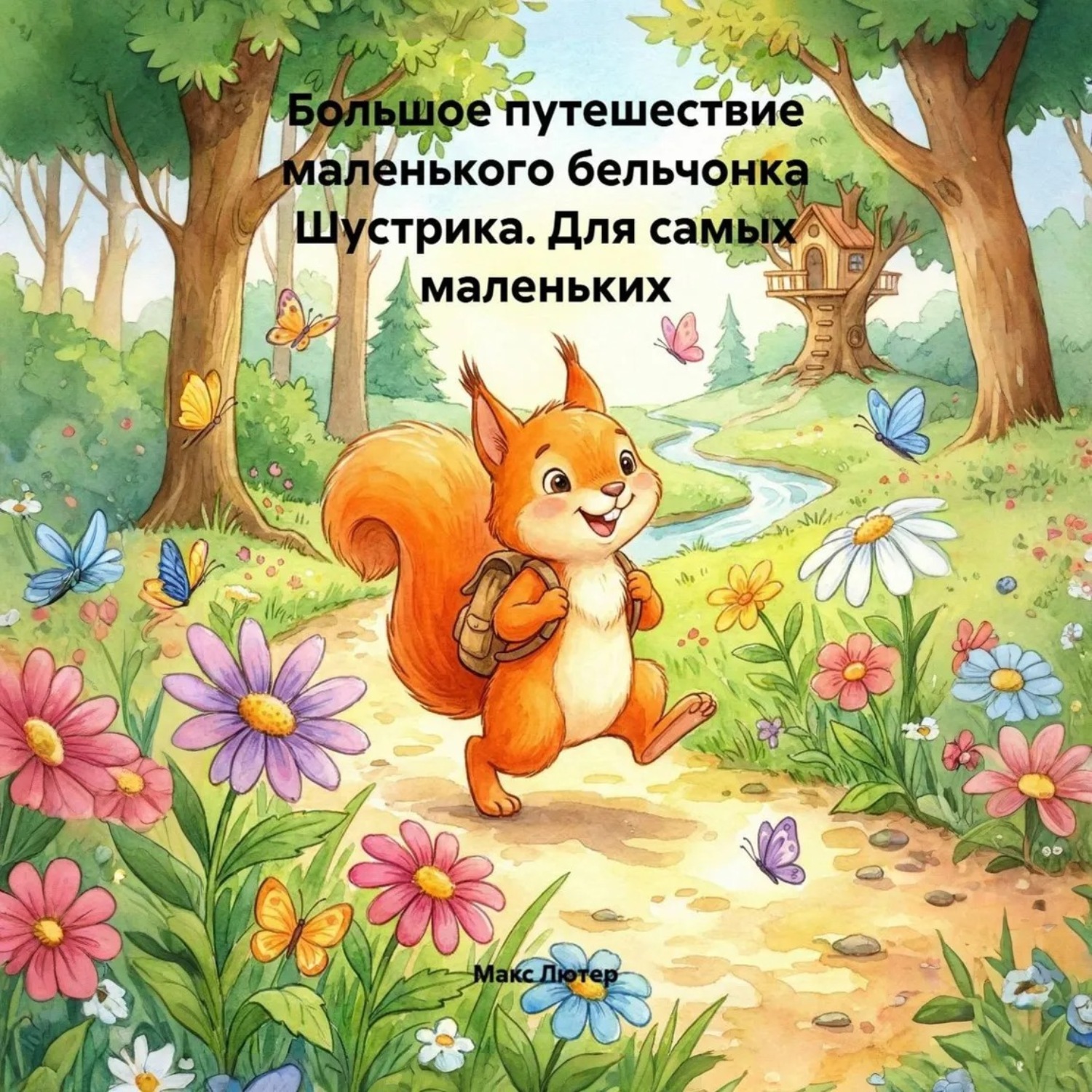 Обложка книги «Большое путешествие маленького бельчонка Шустрика. Для самых маленьких»