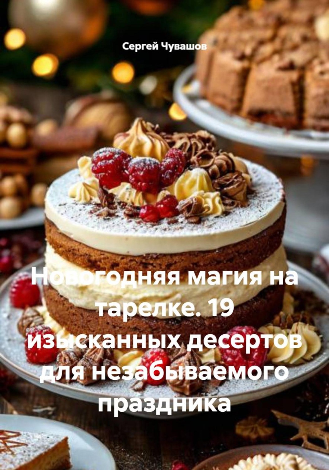 Обложка книги «Новогодняя магия на тарелке. 19 изысканных десертов для незабываемого праздника»