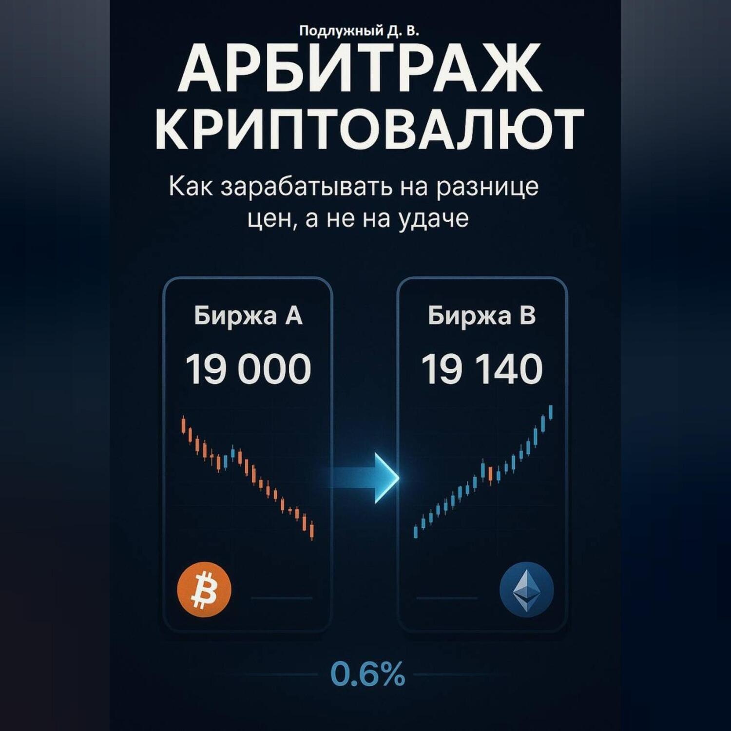 Обложка книги «Арбитраж криптовалют. Как зарабатывать на разнице цен, а не на удаче»