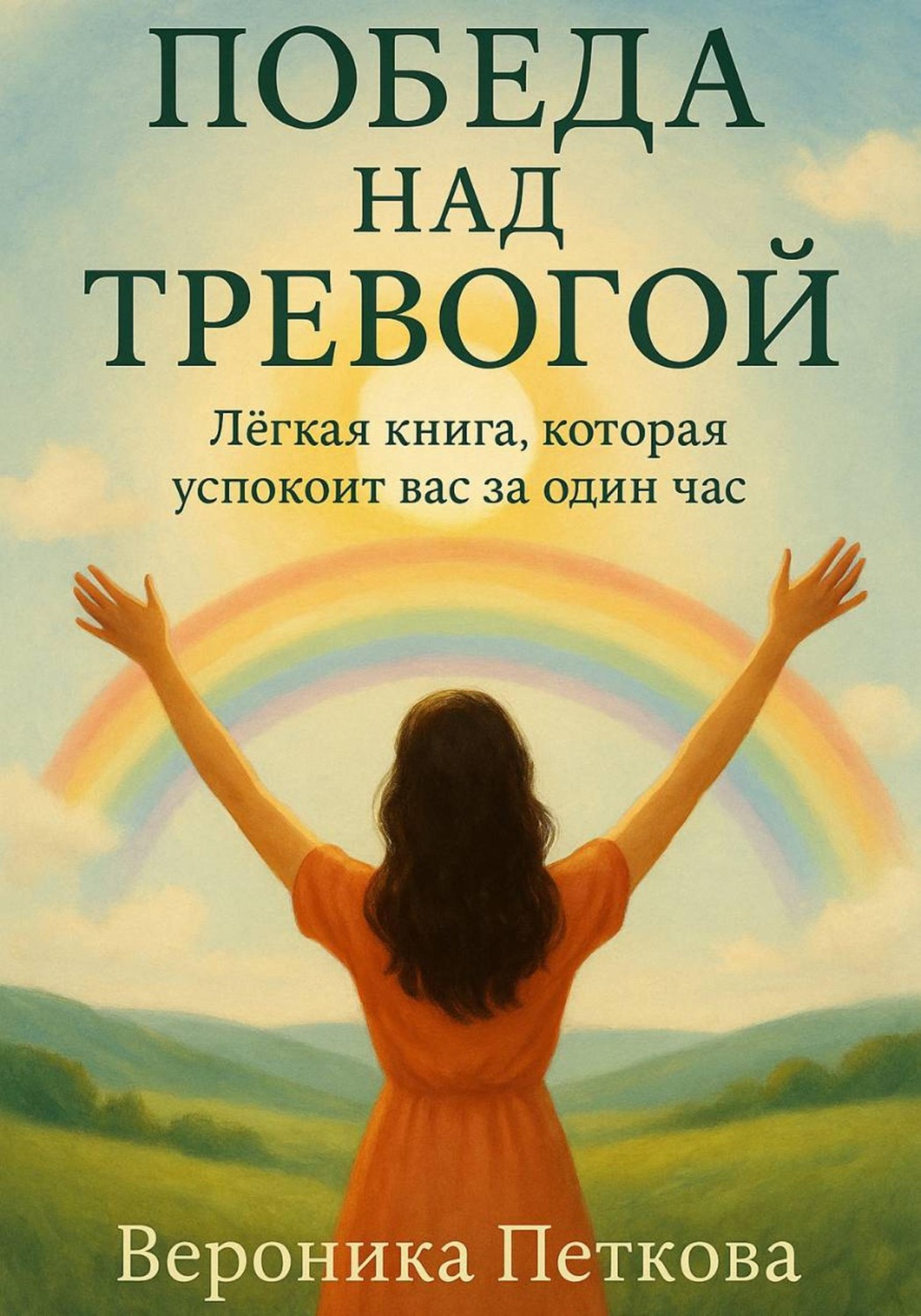 Обложка книги «Победа над тревогой, или Легкая книга, которая успокоит вас за один час»