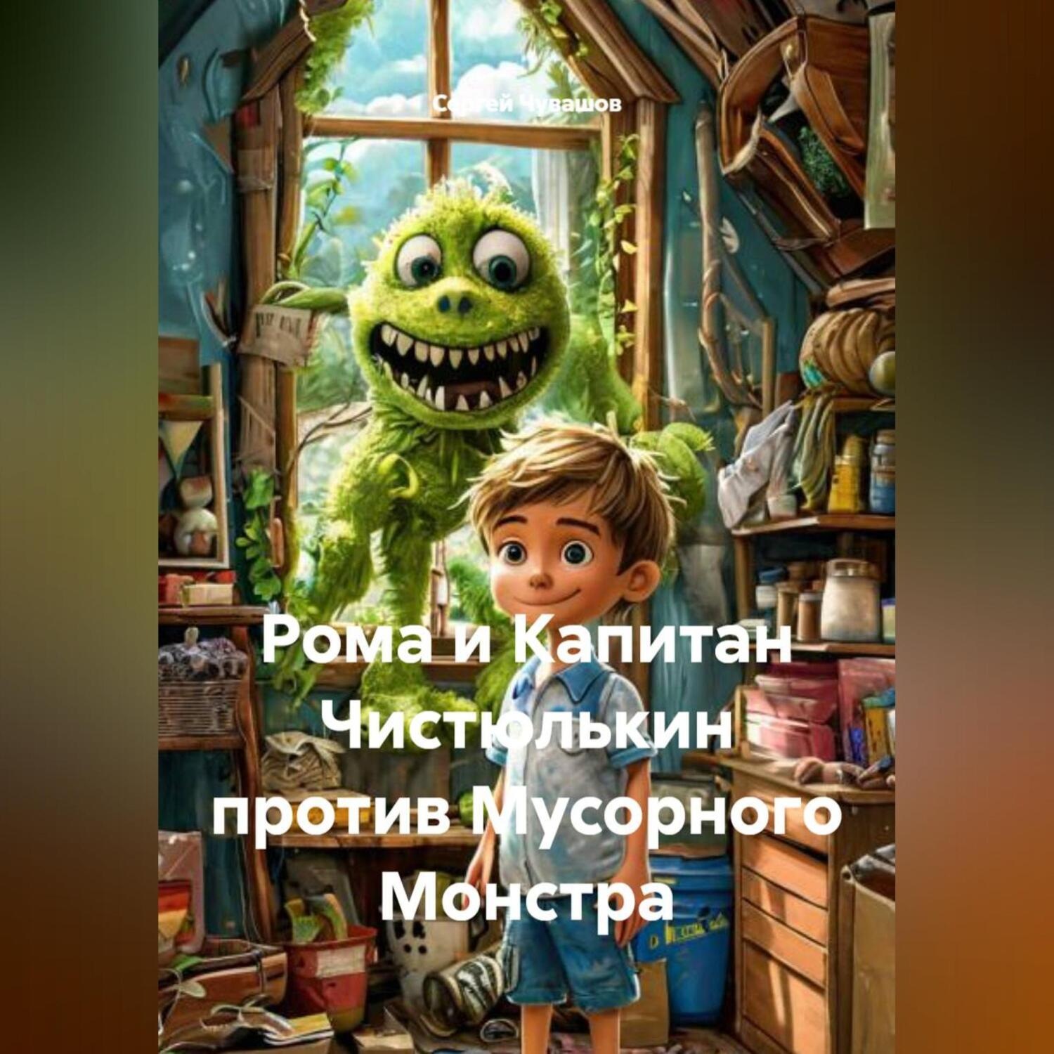 Обложка книги «Рома и Капитан Чистюлькин против Мусорного Монстра»