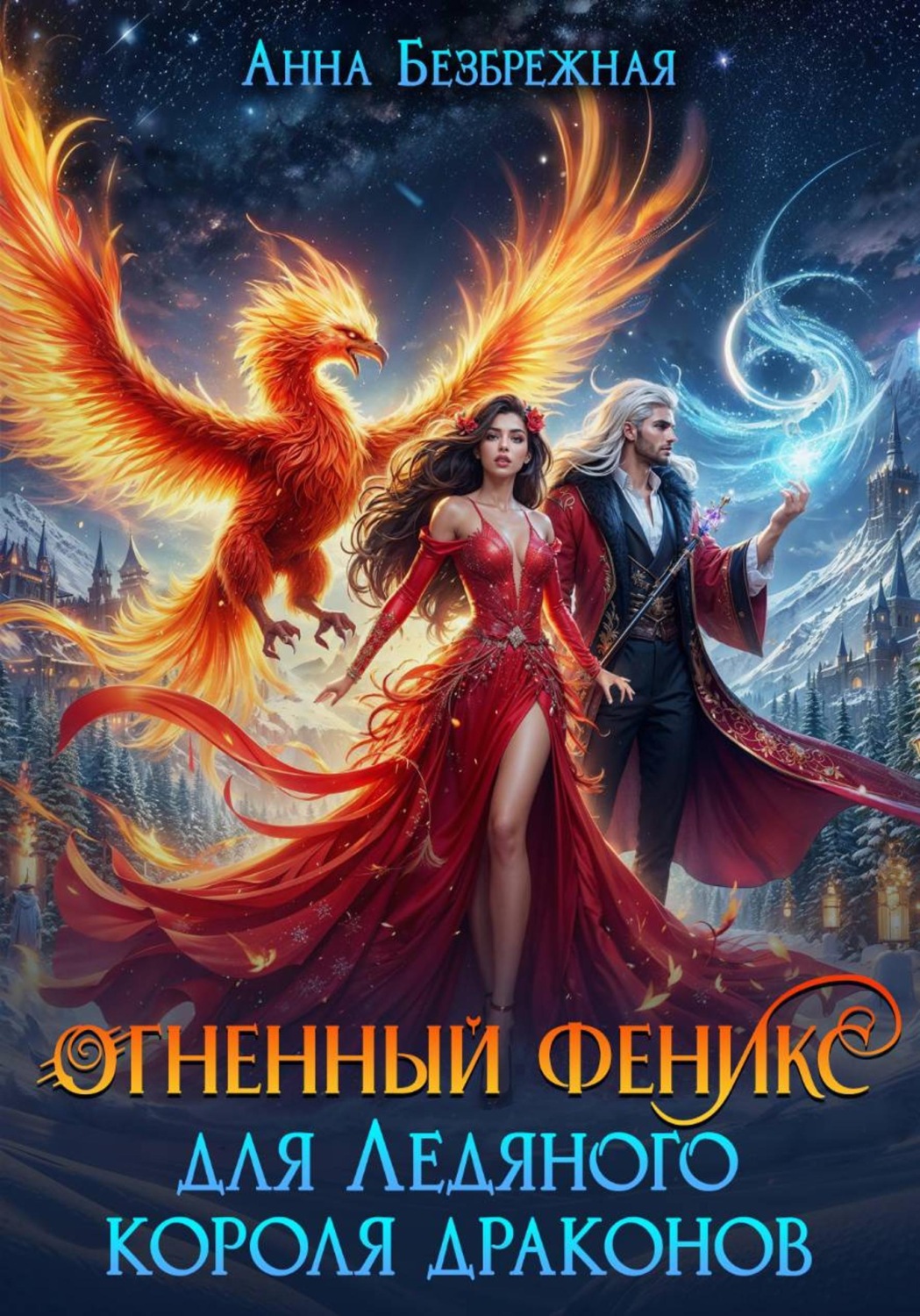 Обложка книги «Огненный феникс для Ледяного короля драконов»