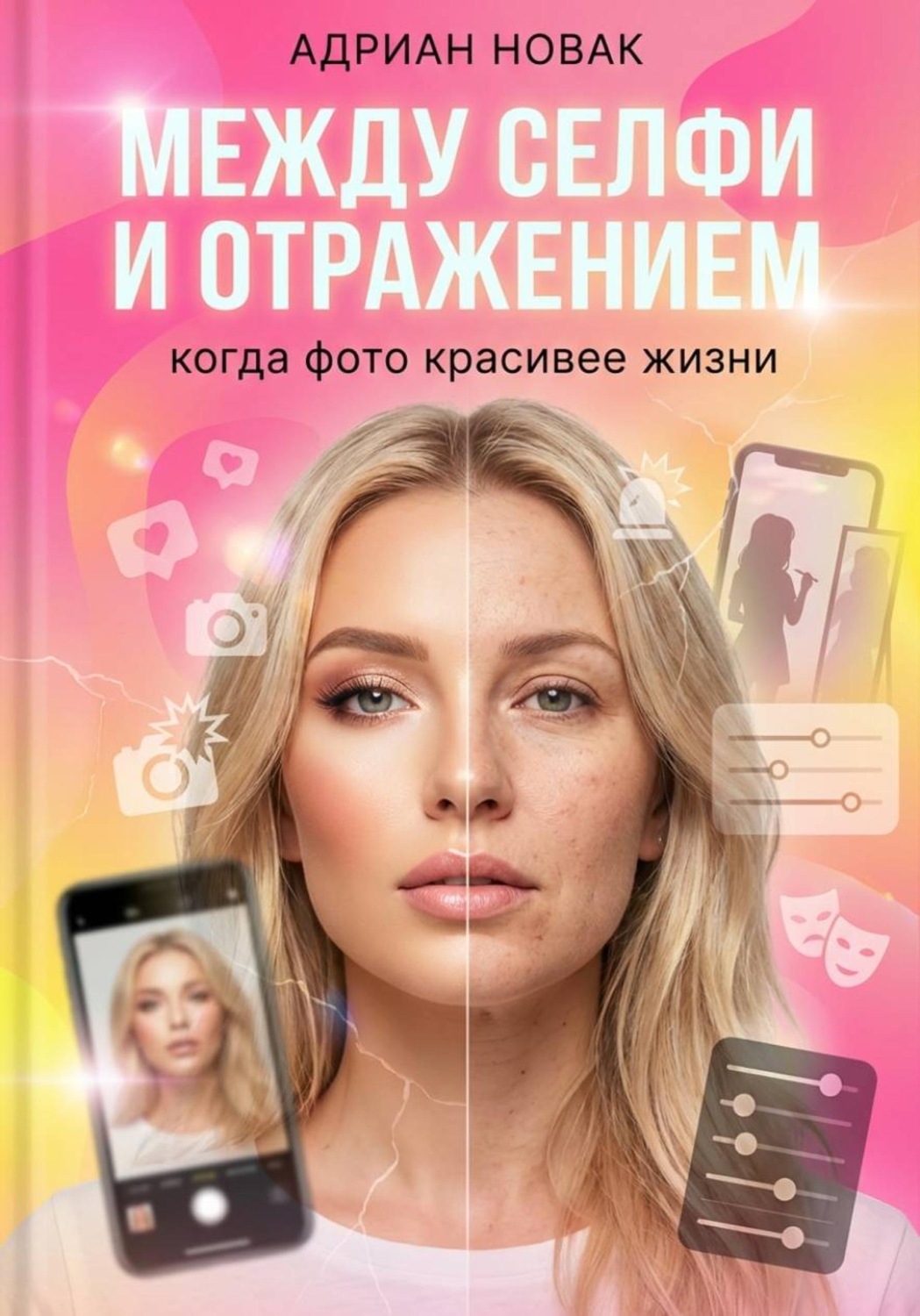 Обложка книги «Между селфи и отражением. Когда фото красивее жизни»