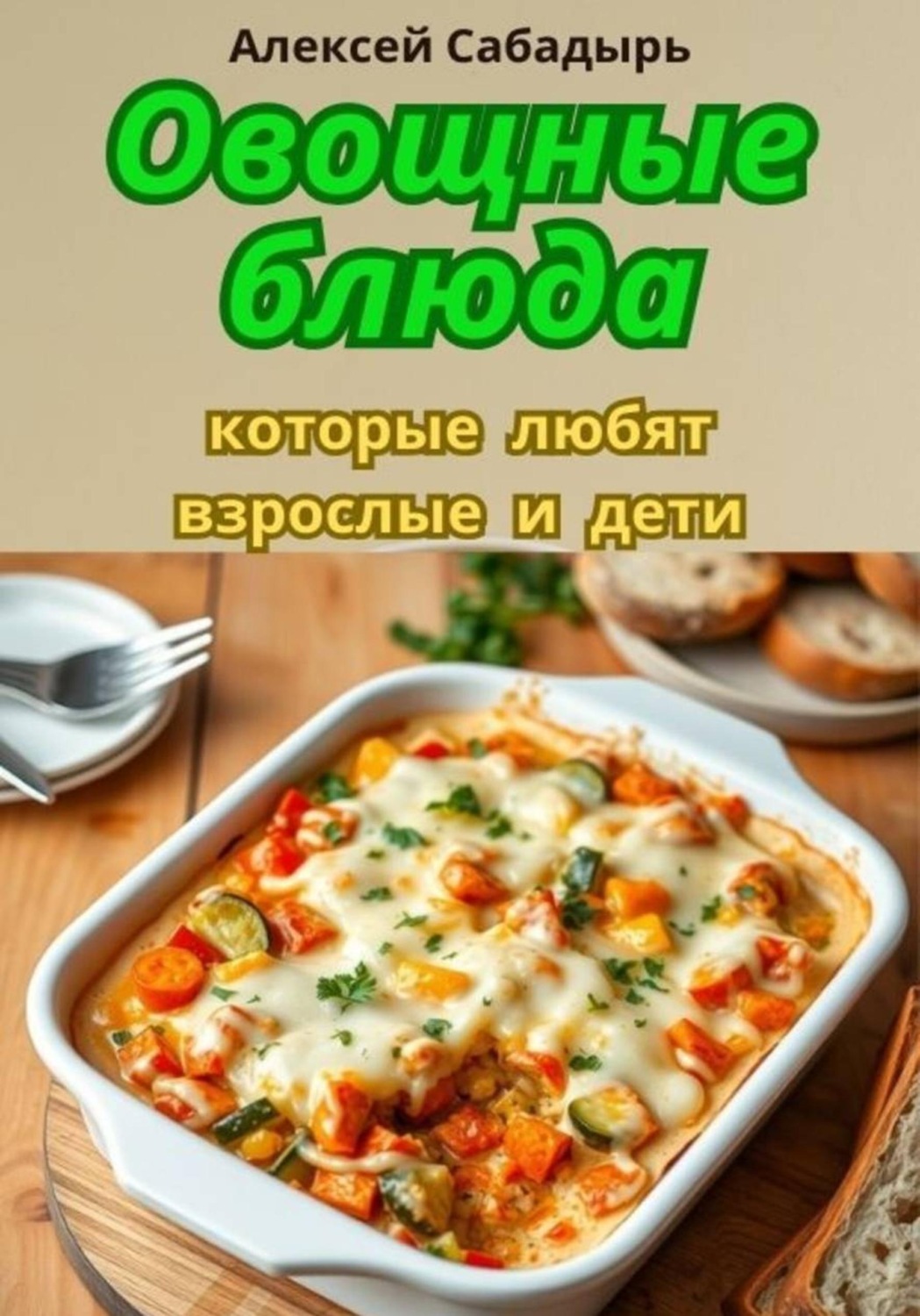 Обложка книги «Овощные блюда, которые любят взрослые и дети»