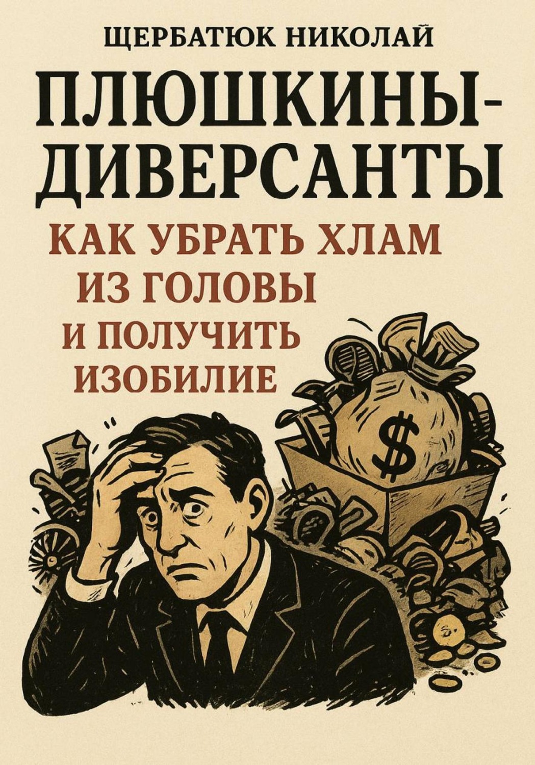 Обложка книги «Плюшкины-Диверсанты: Как убрать хлам из головы и получить изобилие»
