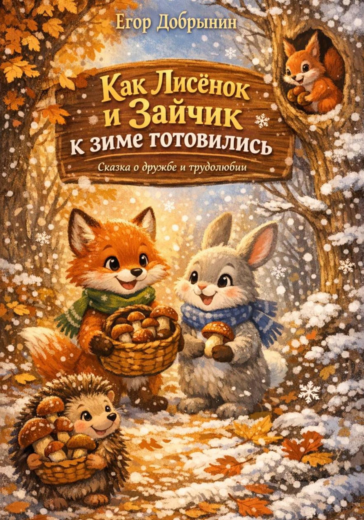 Обложка книги «Как Лисёнок и Зайчик к зиме готовились. Сказка о дружбе и трудолюбии»