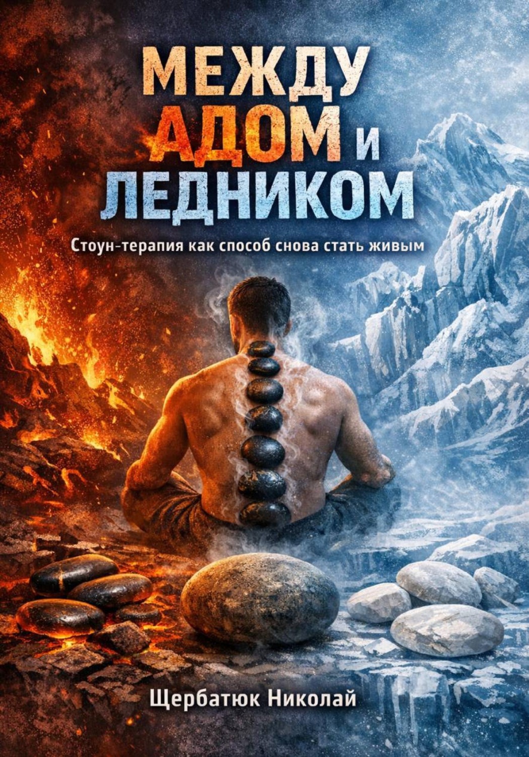 Обложка книги «Между Адом и Ледником: Стоун-терапия как способ снова стать живым»