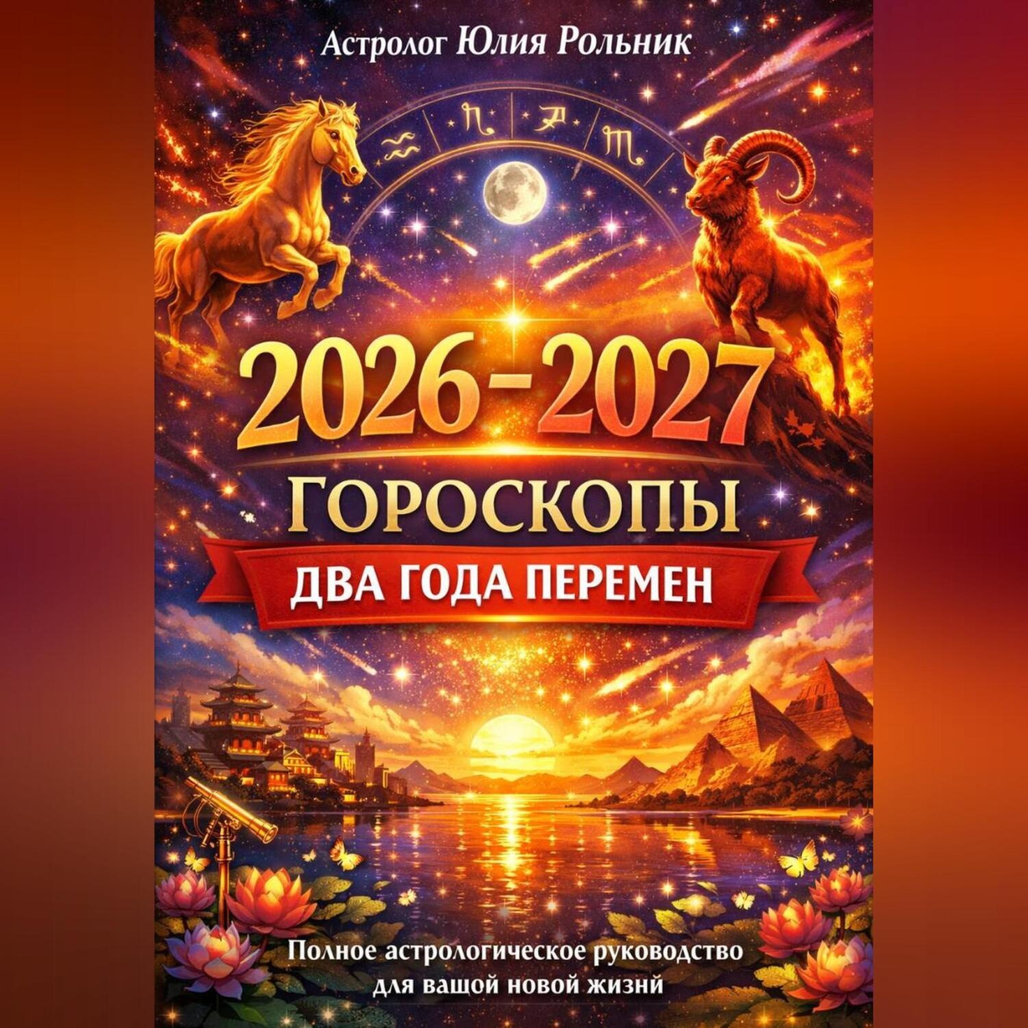 Обложка книги «Гороскопы 2026–2027 Два года перемен Полное астрологическое руководство для вашей новой жизни»