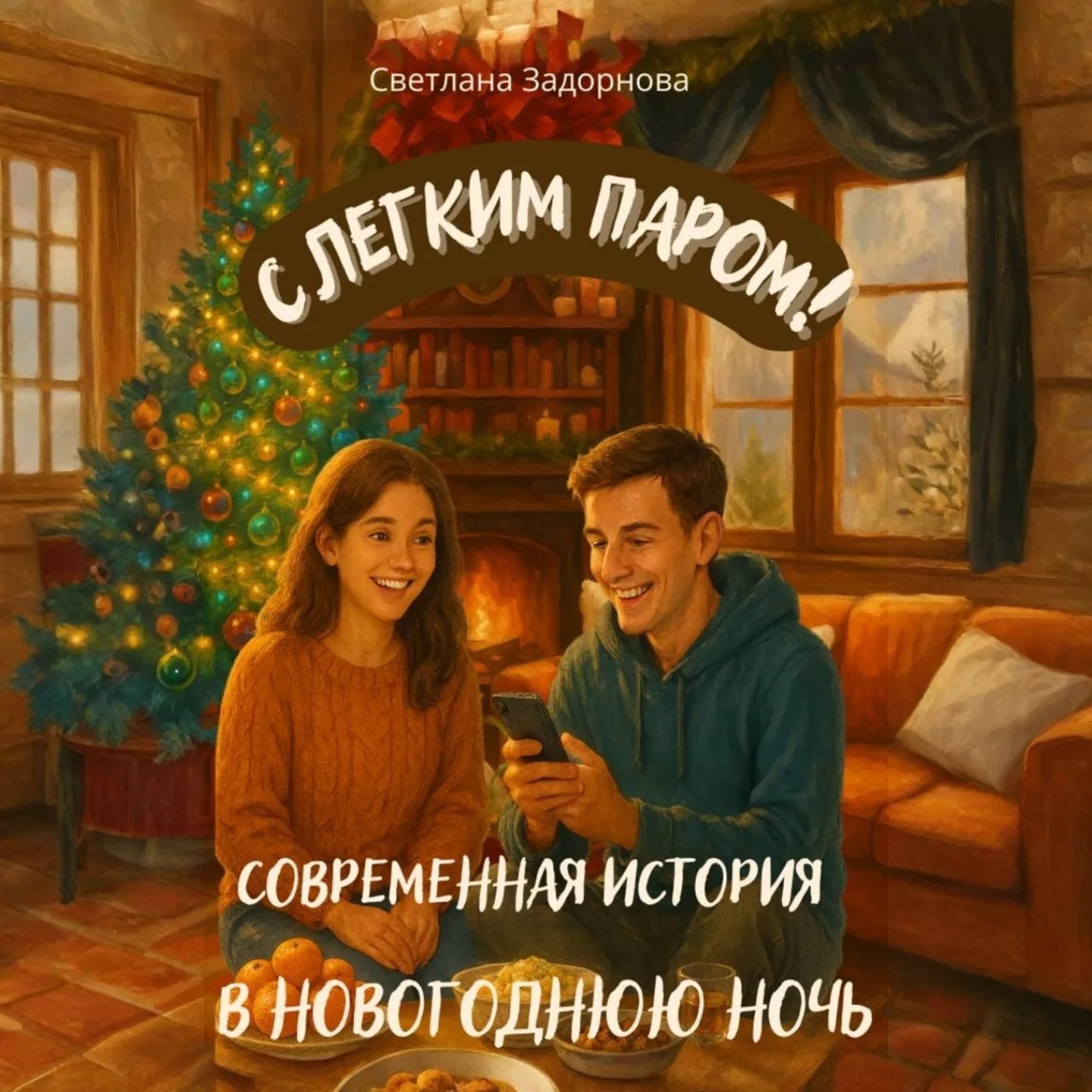 Обложка книги «С легким паром! Современная история о встрече в новогоднюю ночь»