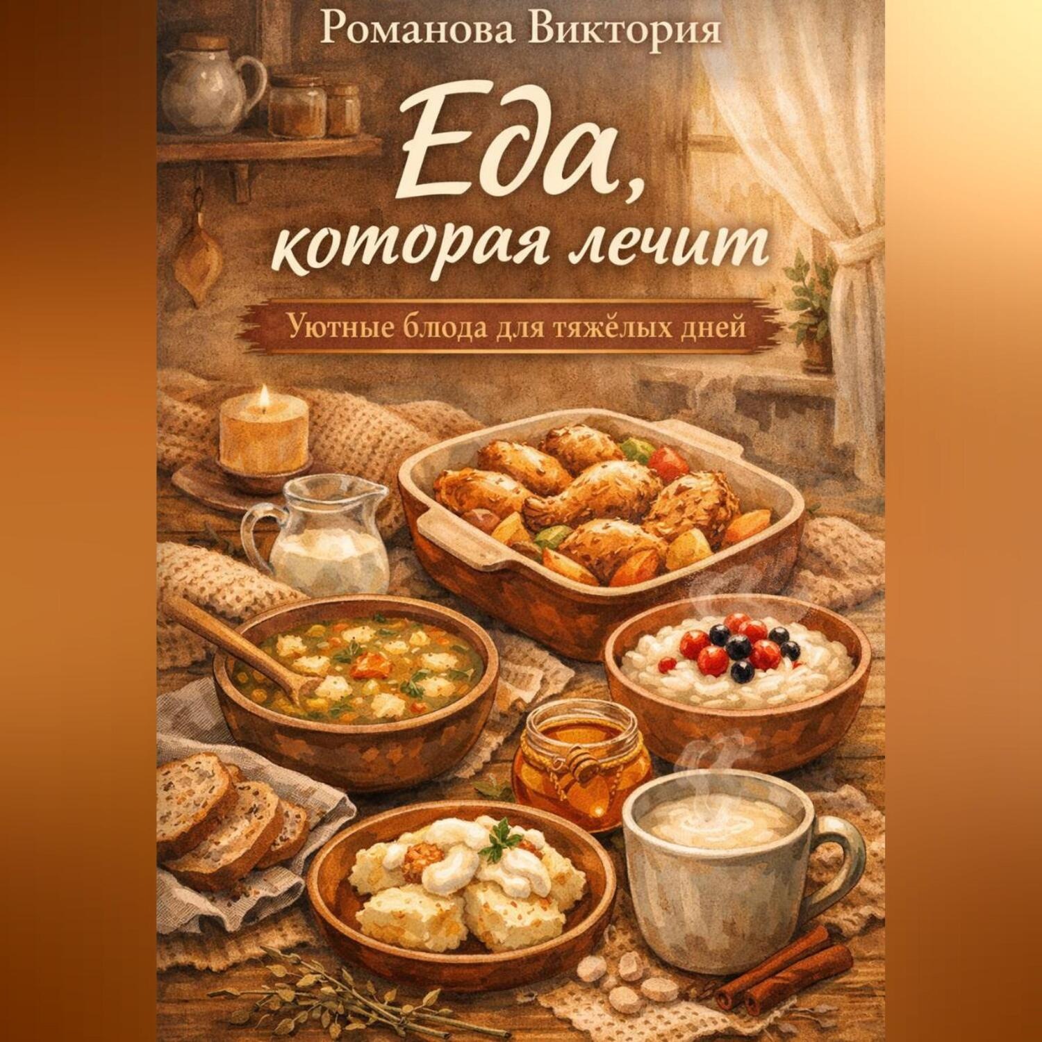 Обложка книги «Еда, которая лечит: уютные блюда для тяжёлых дней»