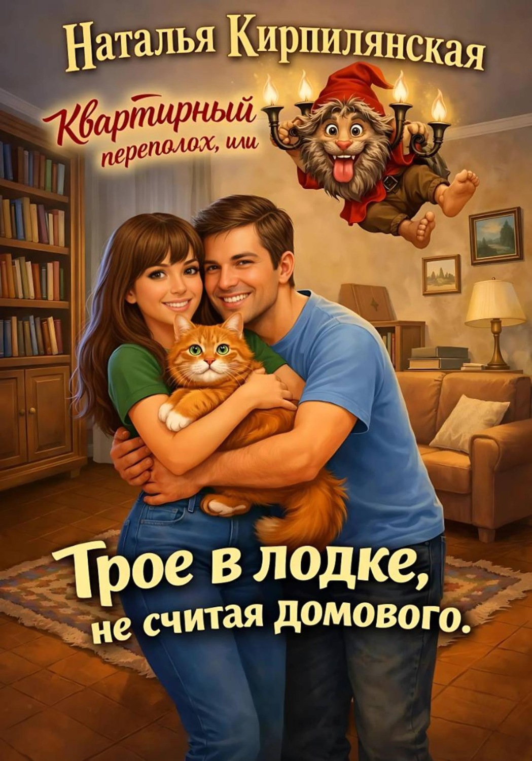 Обложка книги «Квартирный переполох, или Трое в лодке, не считая домового»