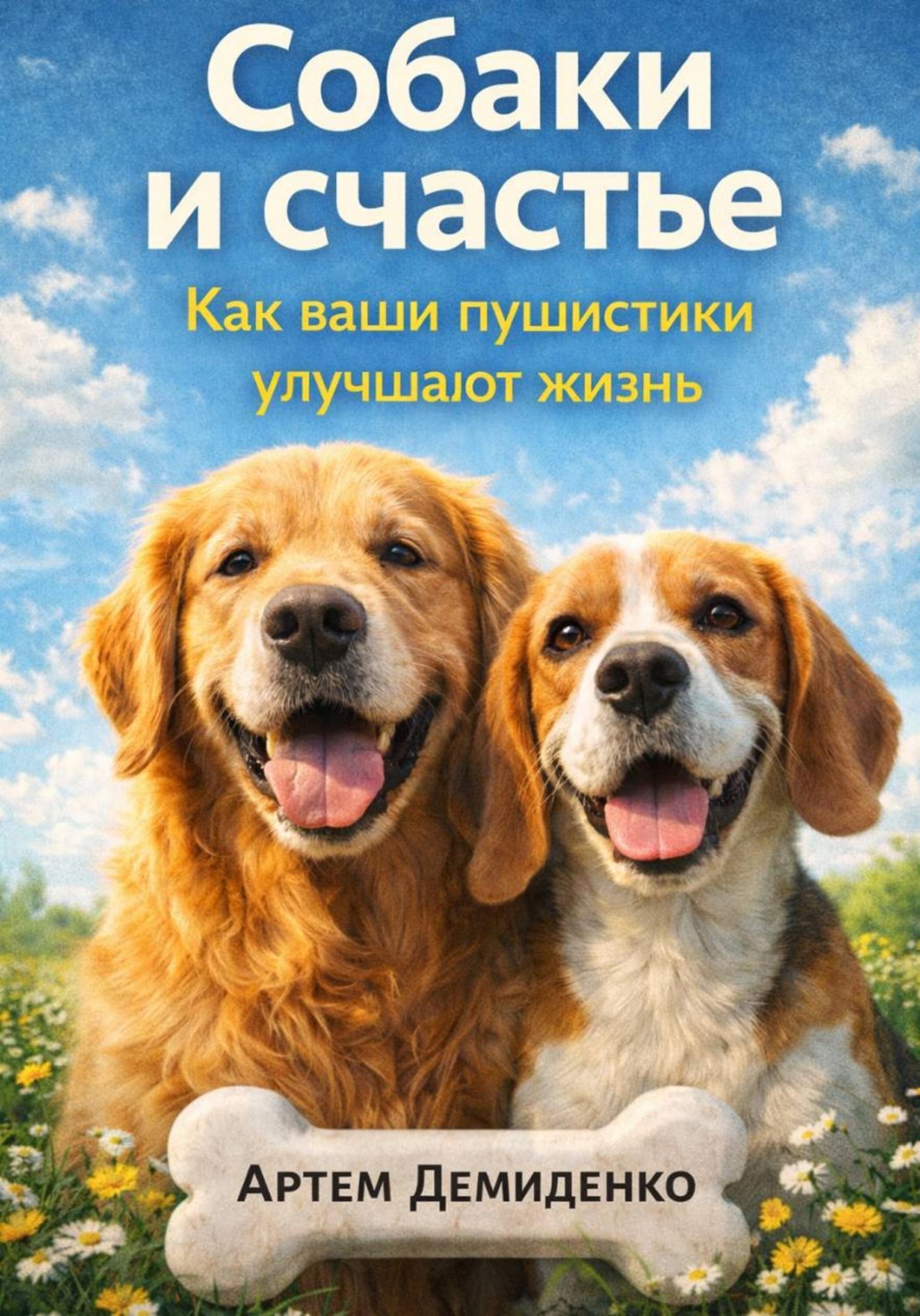 Обложка книги «Собаки и счастье: Как ваши пушистики улучшают жизнь»