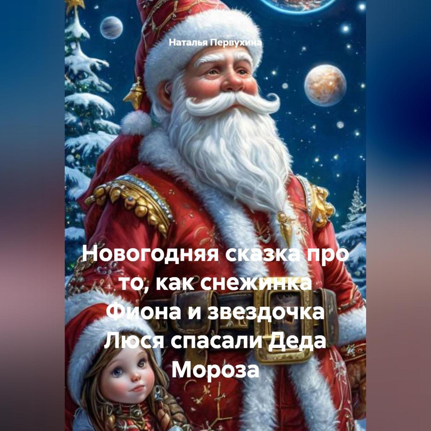 Обложка книги «Новогодняя сказка про то, как снежинка Фиона и звездочка Люся спасали Деда Мороза»