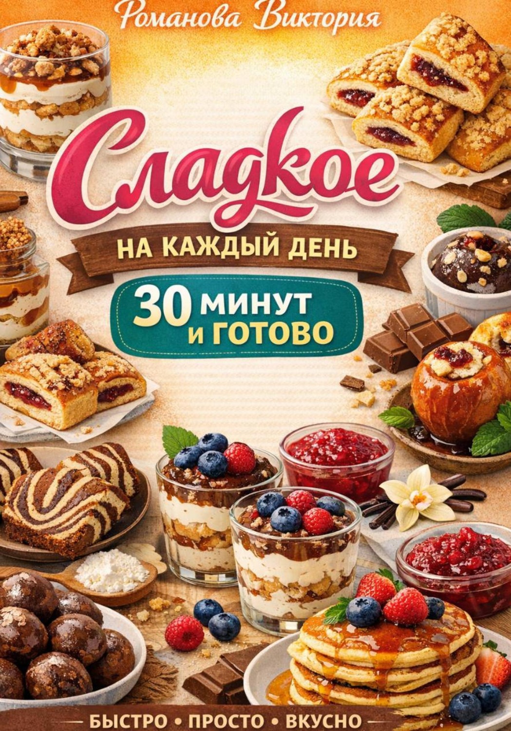 Обложка книги «Сладкое на каждый день: 30 минут и готово»