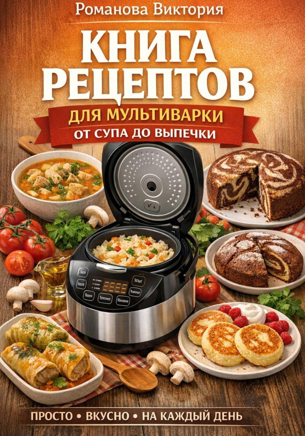 Обложка книги «Книга рецептов для мультиварки: от супа до выпечки»