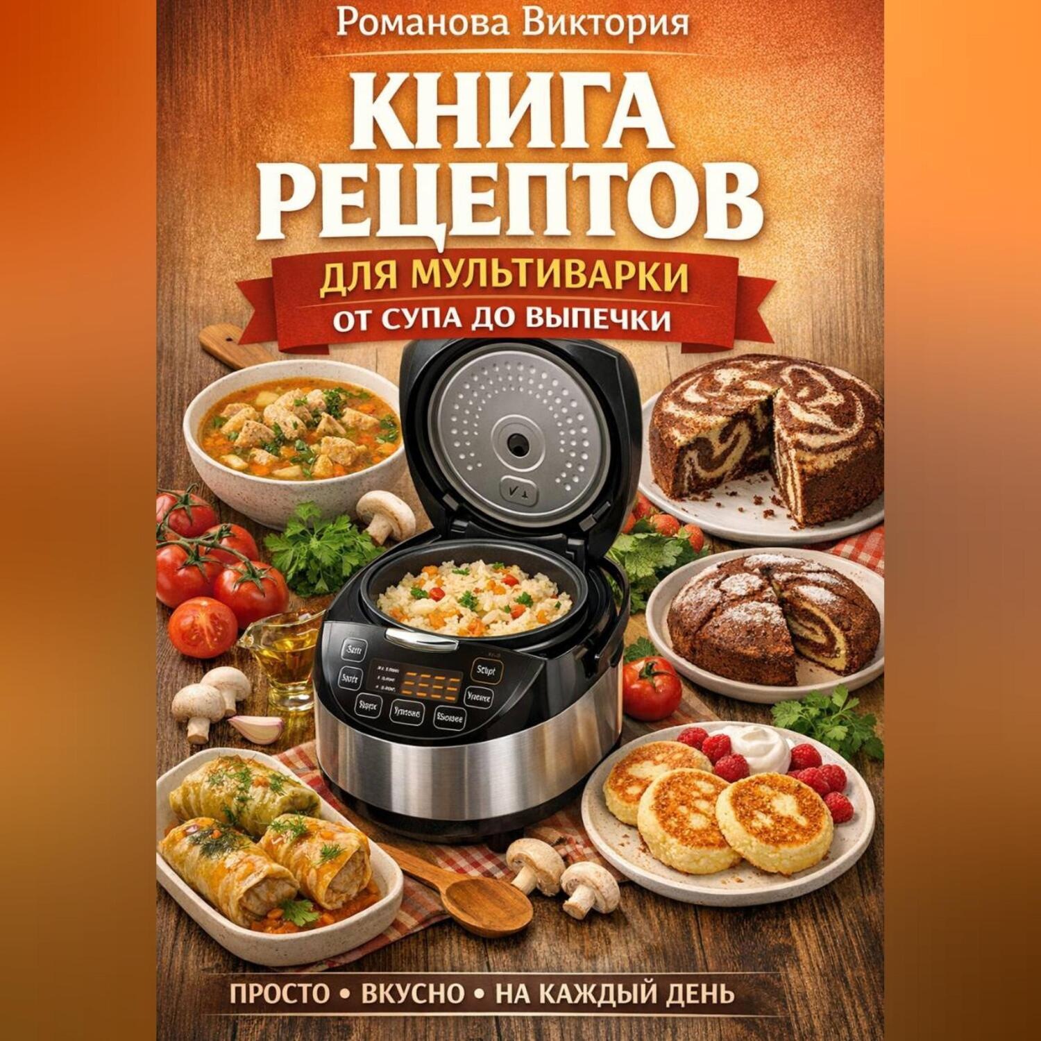 Обложка книги «Книга рецептов для мультиварки: от супа до выпечки»