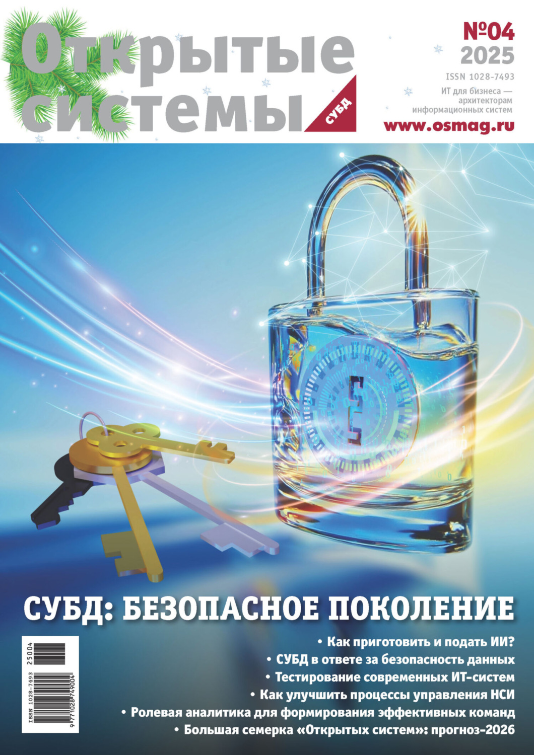 Обложка книги «Открытые системы. СУБД №4/2025»