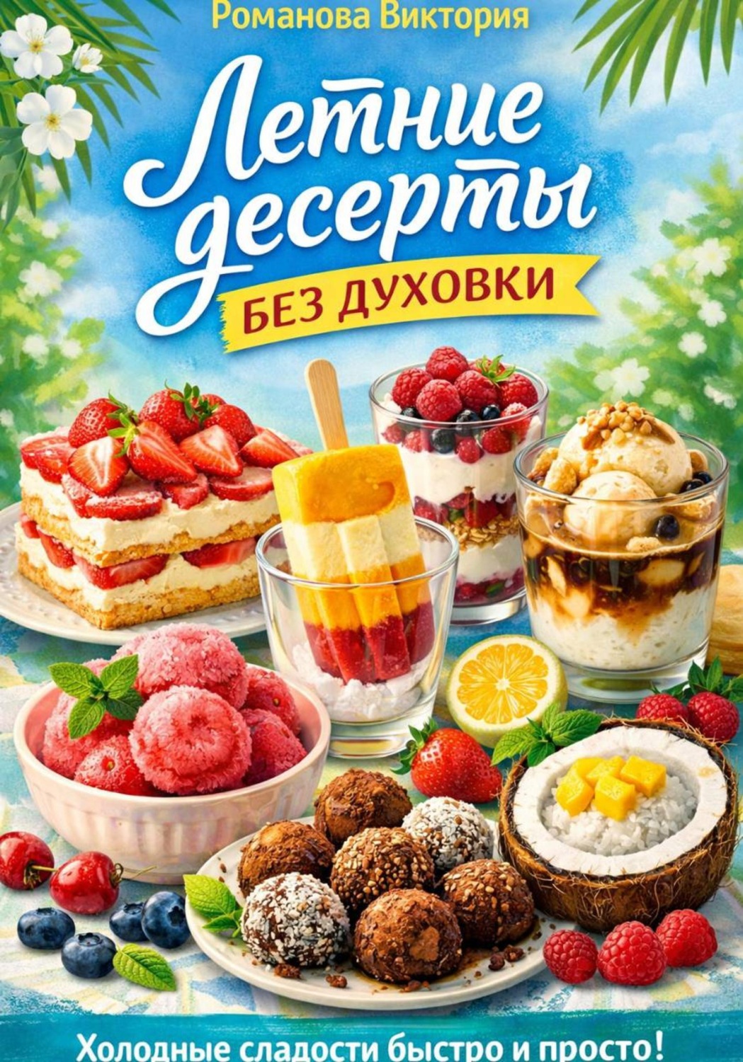 Обложка книги «Летние десерты без духовки»