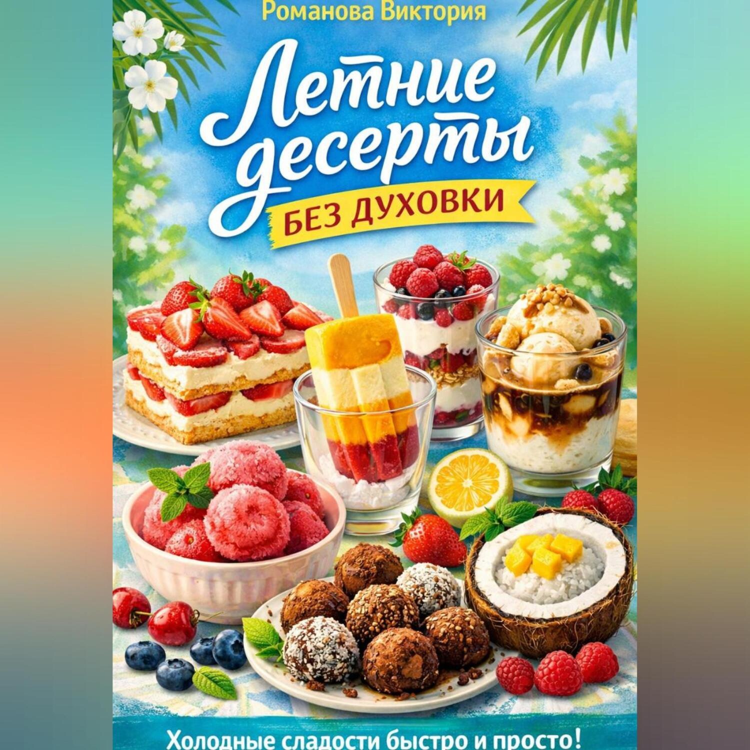 Обложка книги «Летние десерты без духовки»