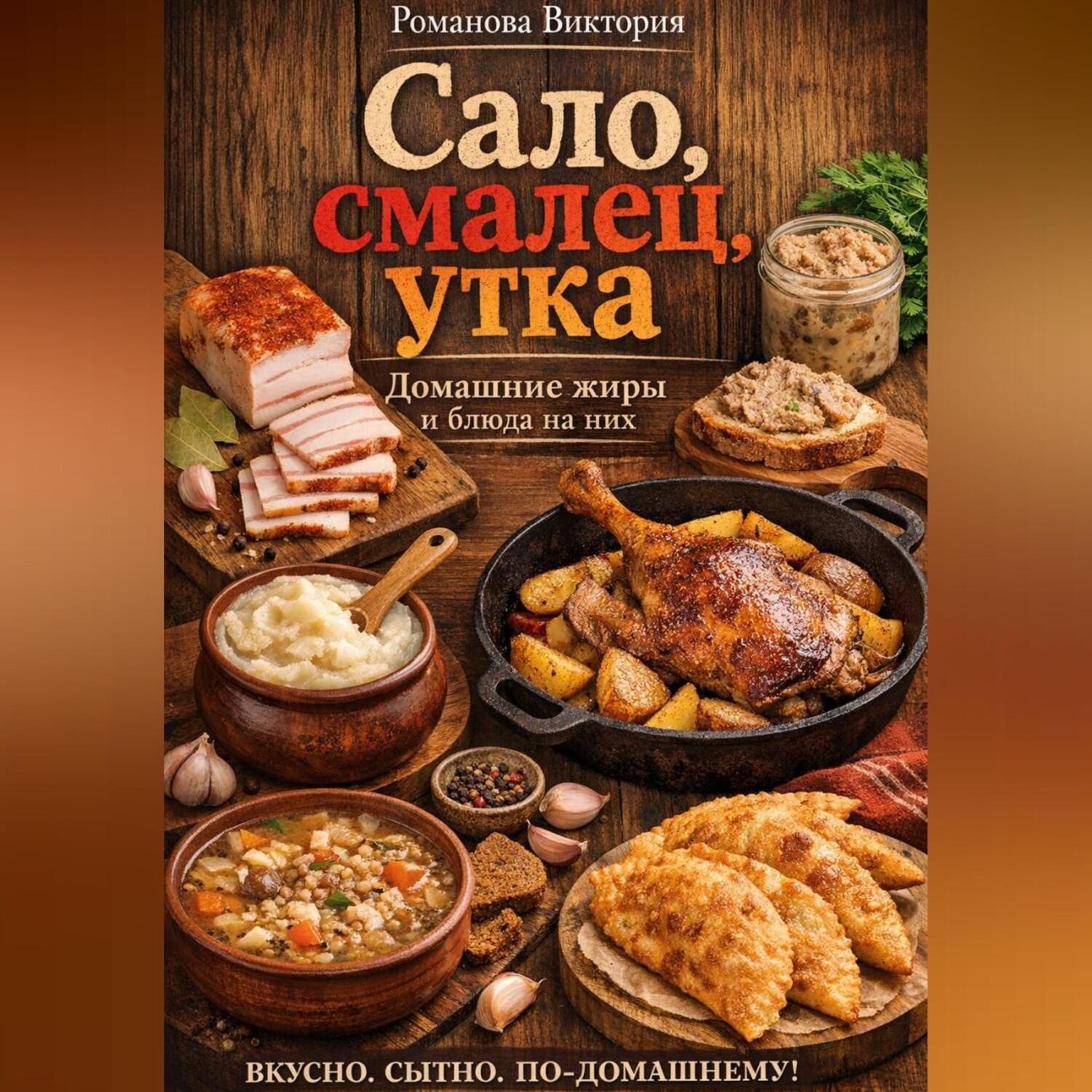 Обложка книги «Сало, смалец, утка: домашние жиры и блюда на них»