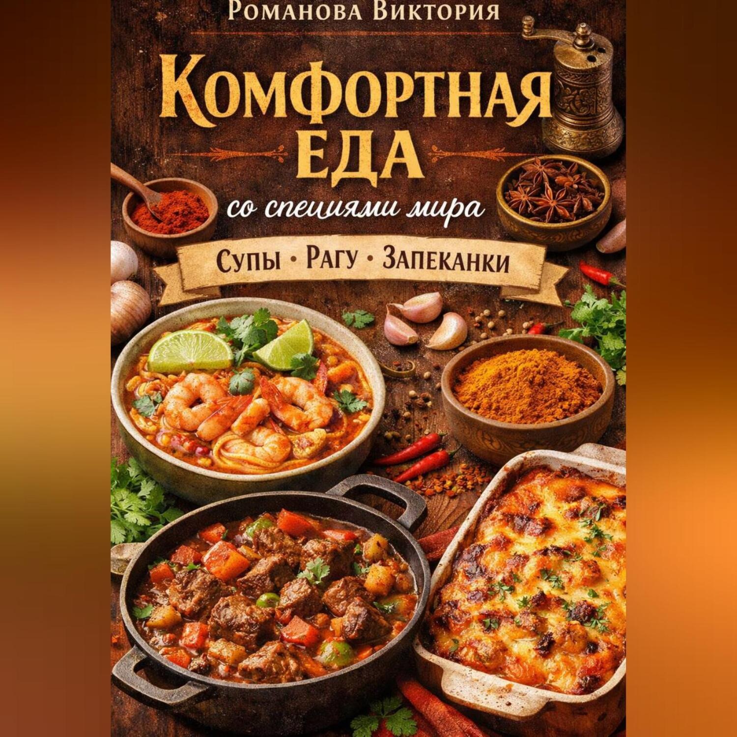 Обложка книги «Комфортная еда со специями мира: супы, рагу, запеканки»