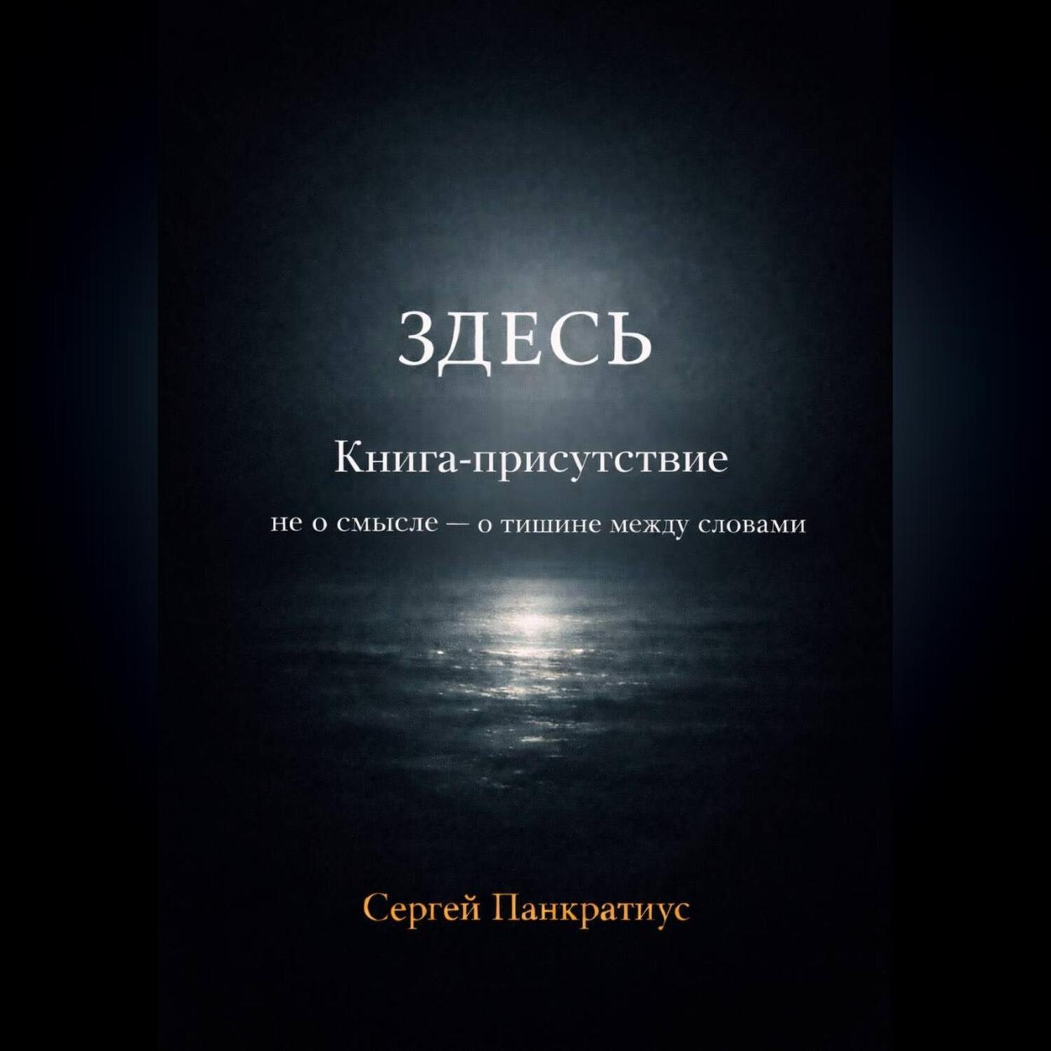 Обложка книги «ЗДЕСЬ. Книга-Присутствие. Не о смысле – о тишине между словами»