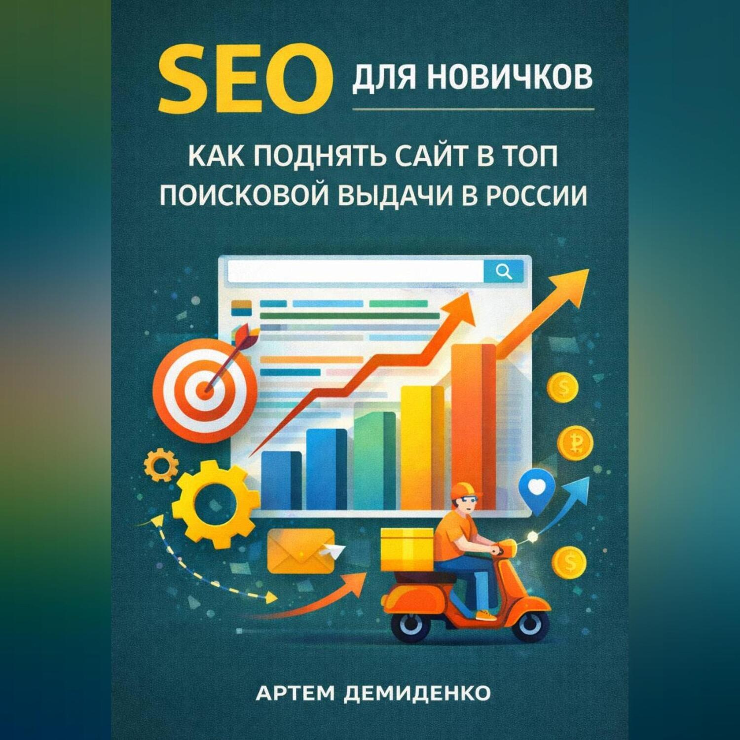 Обложка книги «SEO для новичков: Как поднять сайт в топ поисковой выдачи в России»